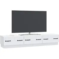 vidaXL TV Kast met lade Wit 147 x 34,5 x 27 cm Bewerkt hout