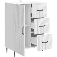 vidaXL Dressoir Wit 66 x 34,5 x 89,5 cm Bewerkt hout