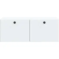 vidaXL Wandmontage TV-kast 78,5 x 41 x 30 cm Wit Bewerkt hout