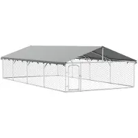 vidaXL Hondenkennel voor buiten met dak 600x300x150 cm