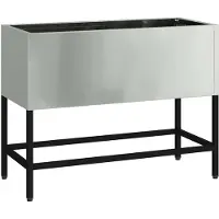 vidaXL Verhoogde Tuin Plantenbak Zilver 60 x 26 x 45 cm Gegevens staal