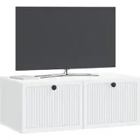vidaXL Wandmontage TV-kast Wit 78,5 x 41 x 30 cm Bewerkt hout