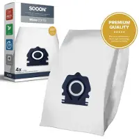 SQOON Stofzuigerzak geschikt voor Miele S1, M1 en L1 Guard Series - Gelijk aan model: CO / TU - High Filtration - 4 stuks + 1x uitblaasfilter