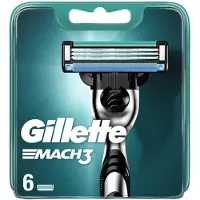 Gillette Mach3 Scheermesjes 6-pack Zwart zwart Kunststof Scheermesje