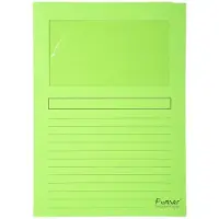 Exacompta 4x FOREVER Pak van 100 venstermappen 120g/m2 - 22x31cm voor A4 - Grasgroen - 50107E