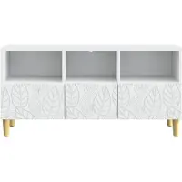 vidaXL TV Kast 102 x 34,5 x 50 cm Wit Bewerkt hout