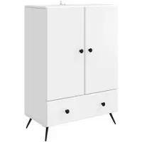 vidaXL Dressoir Wit 66 x 34,5 x 95 cm Bewerkt hout