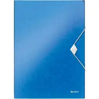 Leitz Dossiermap leitz wow 3klep a4 pp blauw - 10 stuks