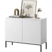 Selsey Dressoir Kate 2 deur | Design spaanplaat wit 100x77x35 cm dressoirs | NADUVI