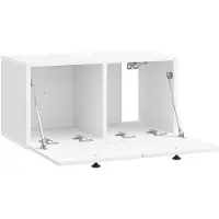 vidaXL - Wandmontage - TV-kast - 59,5 - x - 31 - x - 30 - cm - Wit - Bewerkt - hout