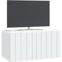 vidaXL Wandmontage TV-kast 59,5 x 31 x 30 cm Wit Bewerkt hout