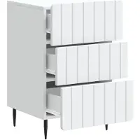 vidaXL - Nachtkastje - met - lade - Wit - 43x - 41 - x - 68 - cm - Bewerkt - hout