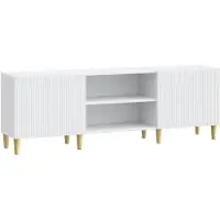 vidaXL TV Kast Wit 150 x 31 x 50 cm Bewerkt hout