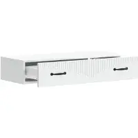 vidaXL Wandgemonteerde Zijtafel Wit 87,5 x 34,5 x 17 cm Bewerkt hout