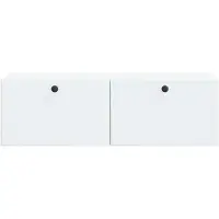 vidaXL Wandmontage TV-kast 98 x 41 x 30 cm Wit Bewerkt hout