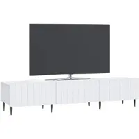 vidaXL TV Kast met lade Wit 147 x 34,5 x 32 cm Bewerkt hout
