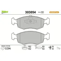 Valeo 303054 Remblokken