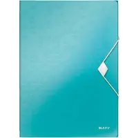 Leitz Elastomap leitz wow a4 3 kleppen pp ijsblauw - 10 stuks