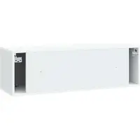 vidaXL Wandmontage TV-kast 98 x 31 x 30 cm Wit Bewerkt hout