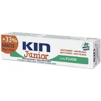 Kin Tandpasta - - Junior - Tegen Tandbederf - Zachte Munt - 75 + 25 M