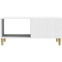 vidaXL Salontafel Wit 90 x 50 x 40 cm Bewerkt hout