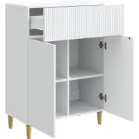 vidaXL Dressoir, wit, 66 x 34,5 x 90 cm, houtvezel