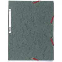 Exacompta 25x Elastomap 3 kleppen in glanskarton 400g/m2 - A4 - Grijs - 55511E