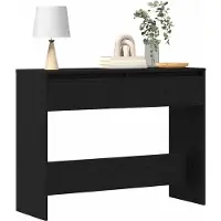 vidaXL Wandtafel Zwart Eiken 100 x 35 x 76,5 cm Bewerkt hout