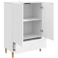 vidaXL Dressoir Wit 66 x 34,5 x 95 cm Bewerkt hout