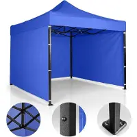 Plonos - Tuinpaviljoen - 3 Zijden - 3x3m - Blauw