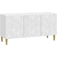 vidaXL TV Kast 99 x 34,5 x 50 cm Wit Bewerkt hout