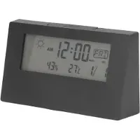 TIM. TIM Dementieklok – Digitale Klok met Alarmfunctie – Kalenderklok met Digitale Wekker - Zwart-14cm x 8cm x 4cm