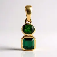 Cavill - Luxe 375 Geelgouden Hanger - 1,133 ct Groene Benedito Toermalijn - Ovaal & Achthoekig Geslepen - Braziliaanse Sieraden