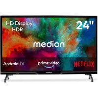 Medion 59.8 cm 24" HD TV Android TV Smart TV HDR Prime Video PVR Bluetooth, MD824100