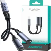 JOYROOM Audio Adapter - Transfer Series 2-in-1 Audio Adapter - Type-C naar Dual Type-C - Zwart