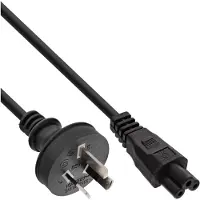InLine Australië stroomkabel met C5 plug - zwart - 1,8 meter