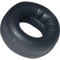 665 Leather - Neopreen Cockring - Zwart 40 mm