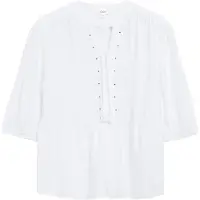 s.Oliver Blouse bruin / lichtgeel / wit