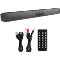 TIM. TIM Soundbars – Soundbar met DSP-Technologie – Speaker met Bluetooth - Soundbar met Subwoofer – Soundbar PC – AUX – USN – TF-Kaart- met Ingebbouwde Microfoon – Klein - Zwart - 59cm x 9cm x 9cm