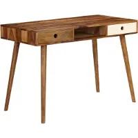 vidaXL Schrijftafel 110x55x76 cm massief acaciahout