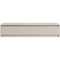 Selsey Sandia – TV-meubel met 2 deuren en geribbelde front, cashmeregrijs, 139 cm