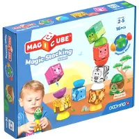 Geomag MagiCube Stacking Safari - Magnetische Stapelblokken voor Peuters - 16-delig - Vanaf 2 jaar