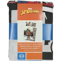 Disney Spiderman kinderdekbedovertrek Protect the city - polykatoen