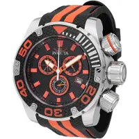 Invicta Sea Hunter 48993 Heren Horloge - Quartz Uurwerk - Roestvrij Staal met zwarte Wijzerplaat - 52mm