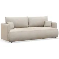 Selsey 3-zitsslaapbank Philipo fluweel met opbergruimte | chenille wit 226x90x97 cm zitbanken | NADUVI