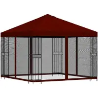 vidaXL Tuin gazebo met zijwanden 3 x 3 m Bordeauxrood