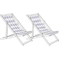 Beliani ANZIO/AVELLINO - Set van 2 hoezen - Geometrisch/Grijs - Polyester
