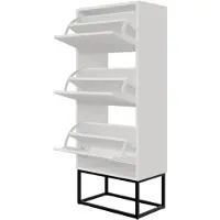 NADUVI Collection Schoenenkast Vesper | mdf wit 50x125x30 cm schoenenkasten | NADUVI