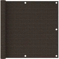 vidaXL Balkonscherm 90x300 cm HDPE bruin