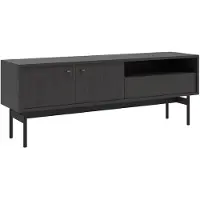 Selsey Olar II – TV-meubel met 2 deuren, 1 lade en 1 open vak - Zwart portland essenhout - 154 cm
